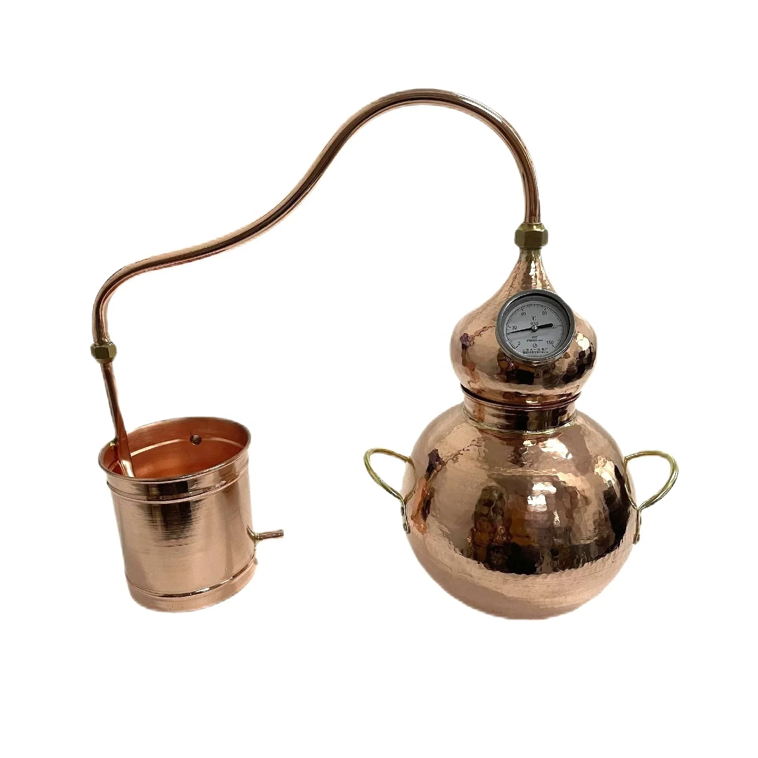 Multi-Capacity Alcohol Pot Still Moonshine Distiller Copper Boiler Alambic Electric Heating Motor Gearbox Home Distilling