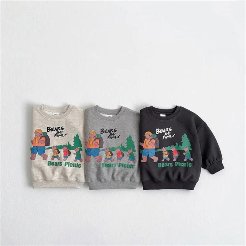 

Boys and girls spring T-shirt sweatshirt jacket cotton 2025 new product baby sports shirt topChildren top Children's clothing