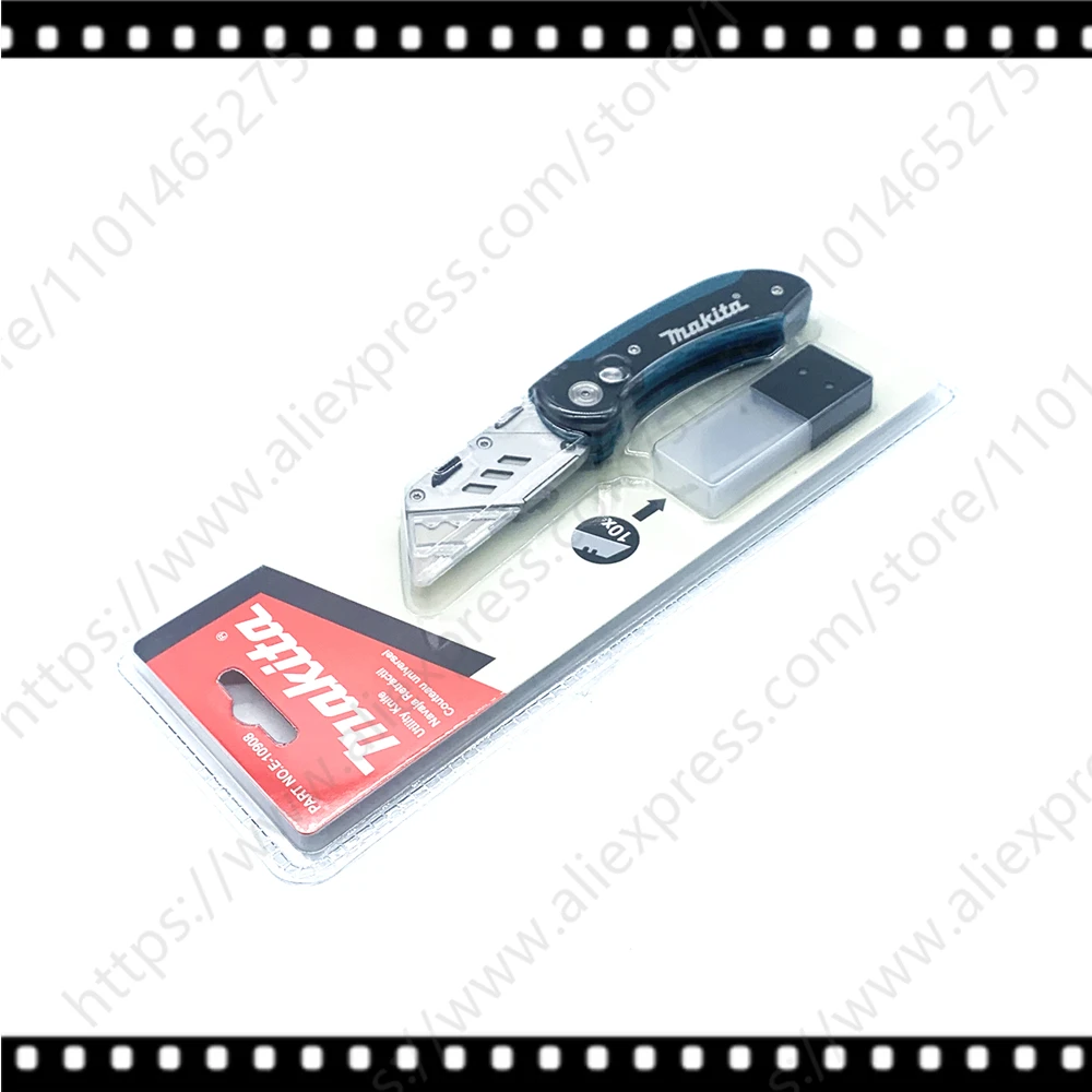 

Makita Original E-10908 Portable Multi Functional Folding Knife Pocket Knife Wooden Handle Knife Sharp Unboxing Knife