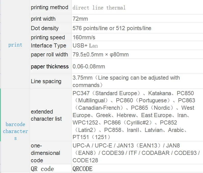 Bon Printer 80Mm Hand Printer T80q Usb/Usb + Lan Poort Printer Met Auto Cutter Pos Printer Keuken Printer