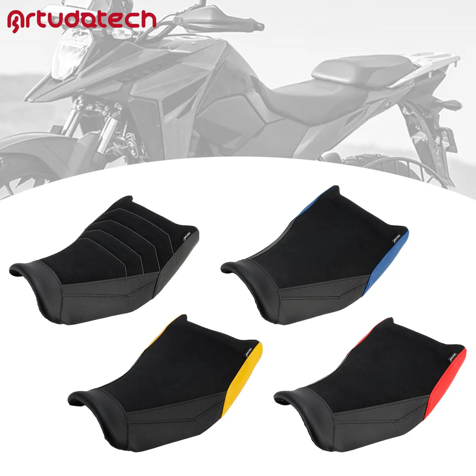 Artudatech Front Driver Seat Lower Raider Cushion Fit Red for Suzuki V-Strom 250Sx 24-25 Yellow