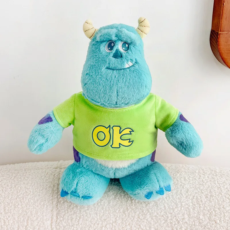 دمية الوحوش الجامعية Sulley Blue Monster Doll ، حقيبة لطيفة ، شكل دائري أو مربع ، لعبة لينة كهدية عيد ميلاد