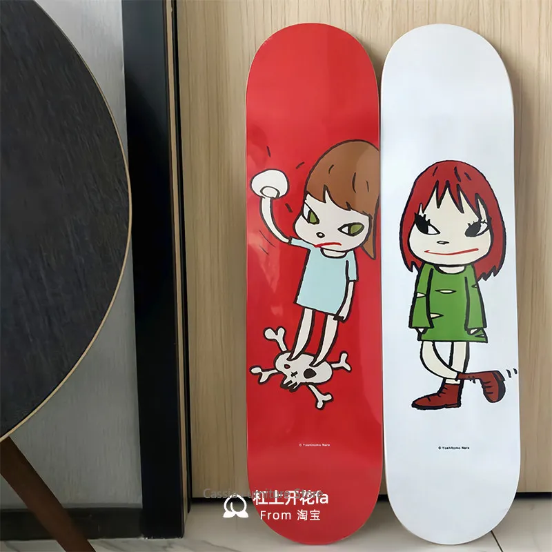 Maple Skateboard Deck for Home Wall Art, Canvas Panel with Trendy Graphic Print, Hanging for Bedroom,Collectible Board