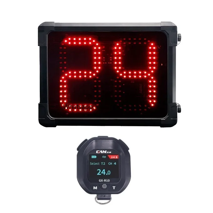 

Portable Stopwatch Control LED 8 Inch Digital Editable 0-99 Seconds Countdown Timer Preset 12/14/24s Shot Clock Basketball