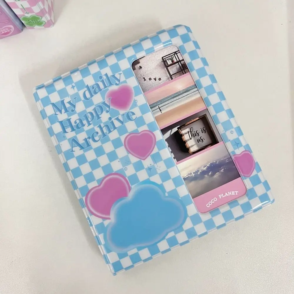 20 صفحة الكورية أربعة شبكة INS ألبوم صور الإبداعية اليدوية Photocard الموثق المحمولة البلاستيكية المعبود ألبوم الصور الأسرة