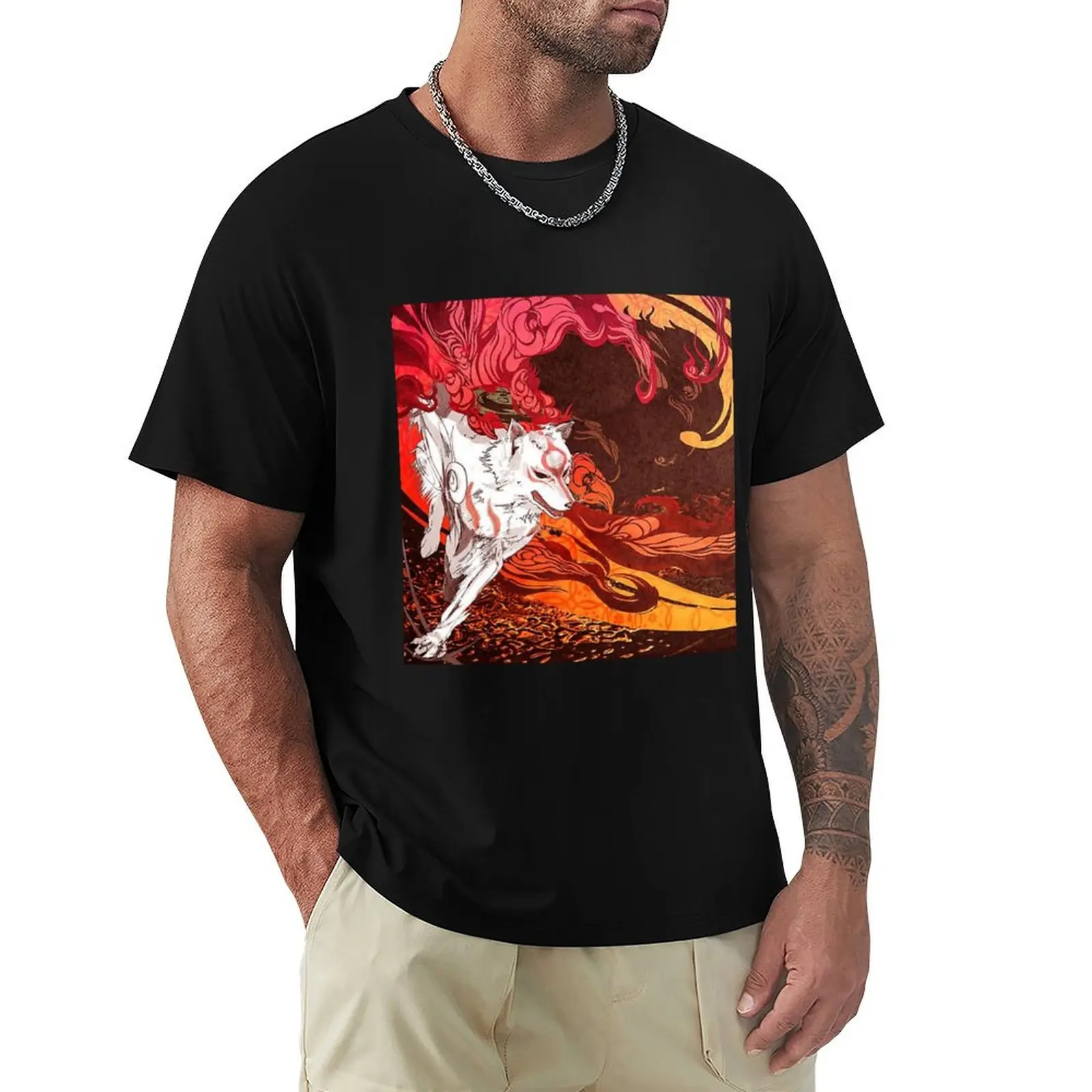 

okami T-Shirt graphic t shirts quick drying rapper graphic tees summer shirt mens white t shirts