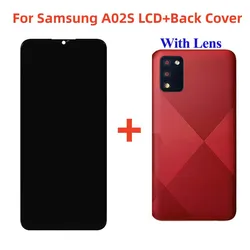 Pantalla LCD A02s para Samsung Galaxy A02S A025F, digitalizador de pantalla táctil con cubierta trasera de batería A02S