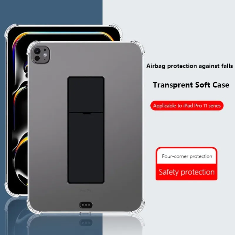 

Transparent Case For iPad Pro 11 2025 Pro 13 11 11th Gen Air 13 11 A16 Air 5 4 10th 10.9 10.2 Air 6 5 9.7 Mini 7 6 With Bracket