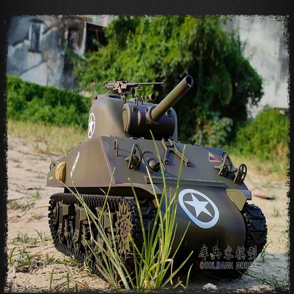 Henglong tangki REMOTE CONTROL ใหญ่ sherman M4a3อเนกประสงค์จำลองการต่อสู้รถถังของเล่นของขวัญวันหยุดแปลกใจ