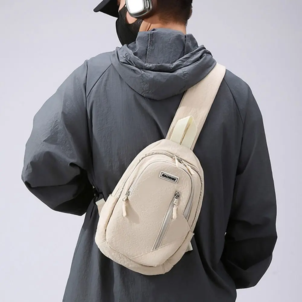 

Portable Casual Men Chest Bag Multifunctional Adjustable Strap Men Crossbody Bag Nylon Large Capacity Shoulder Bag Women Men