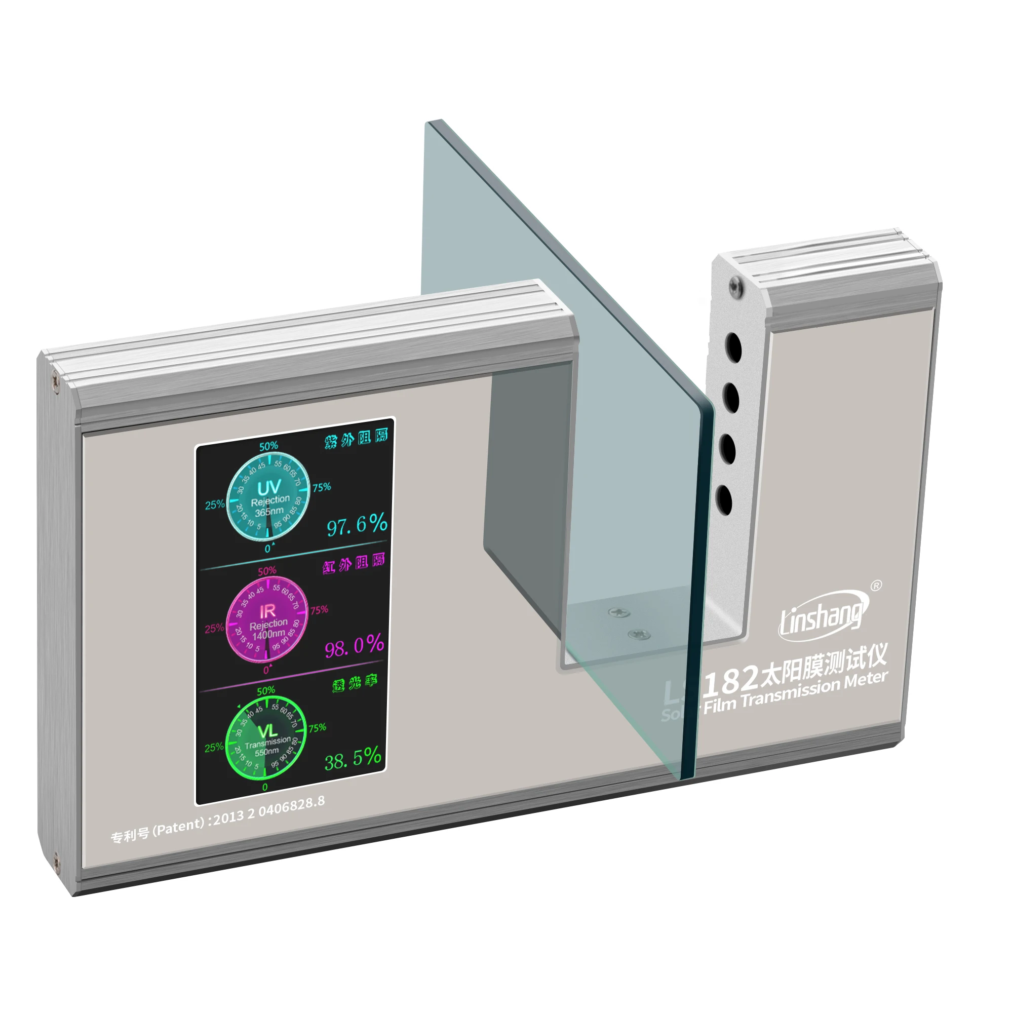 SHGC Window Tint Meter Linshang LS182 With UV IR Rejection Rate Visible Light Transmittance Solar Heat Gain Coefficient