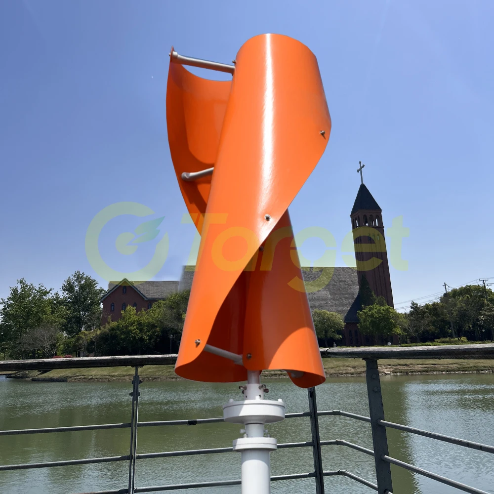 Generator 10KW 8000W 20KW Wind Turbine Vertical Axis Maglev Plant High Voltage 24V 48V With Hybrid Charge Controller Home Use