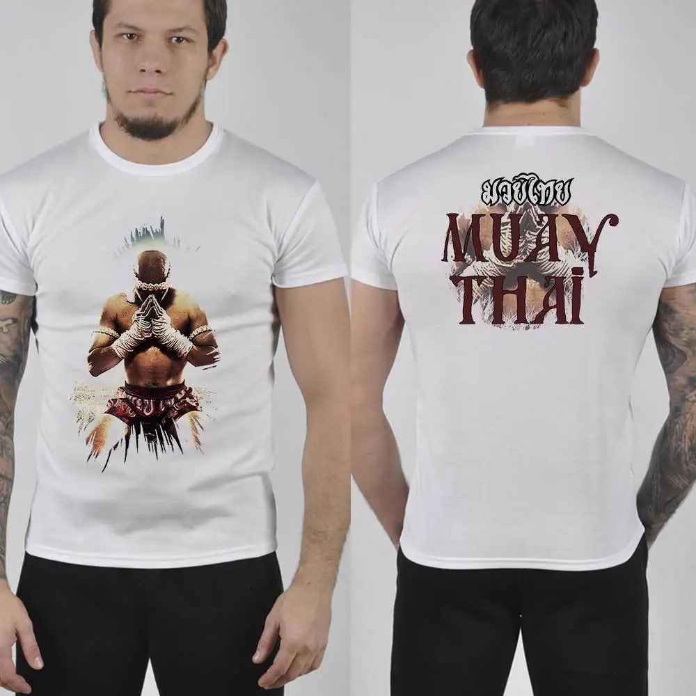 Camiseta de entrenamiento de combate MMA, diseño genial, caza Muay Thai Camiseta de manga corta de algodón para hombre, camisa con cuello redondo, de verano, nueva S-3XL