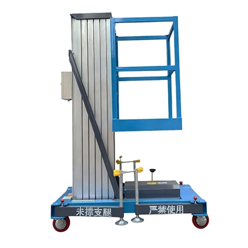 Customized Electric Aluminum Lift Platform 100kg Load Capacity Easy To Operate for Construction Aluminum Alloy Lifting Platform