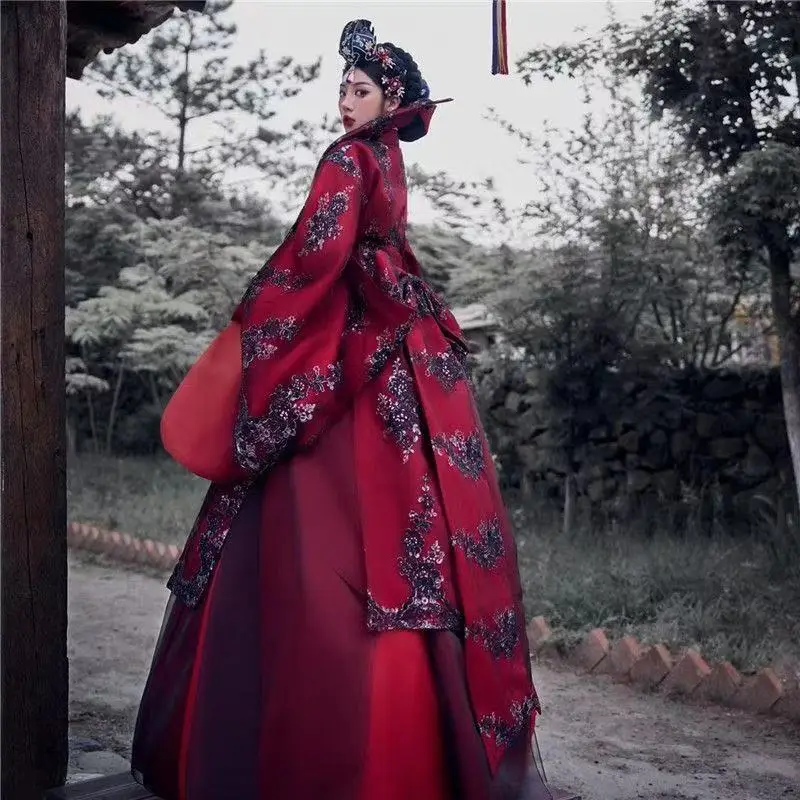 Yanji Prince Hanbok Women's Traditional Yanbian Wedding Clothing Travel Photography Bride Uiform Halloween Hanboks for Female