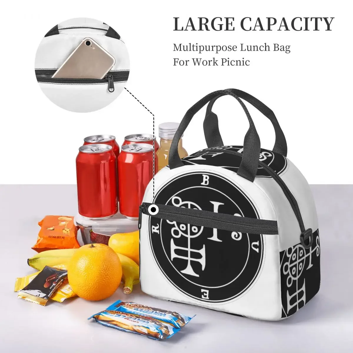 Demon Buer Seal Insulated Lunch Bag for Women Children Leakproof Food Boxes Thermal Lunch Box Tote