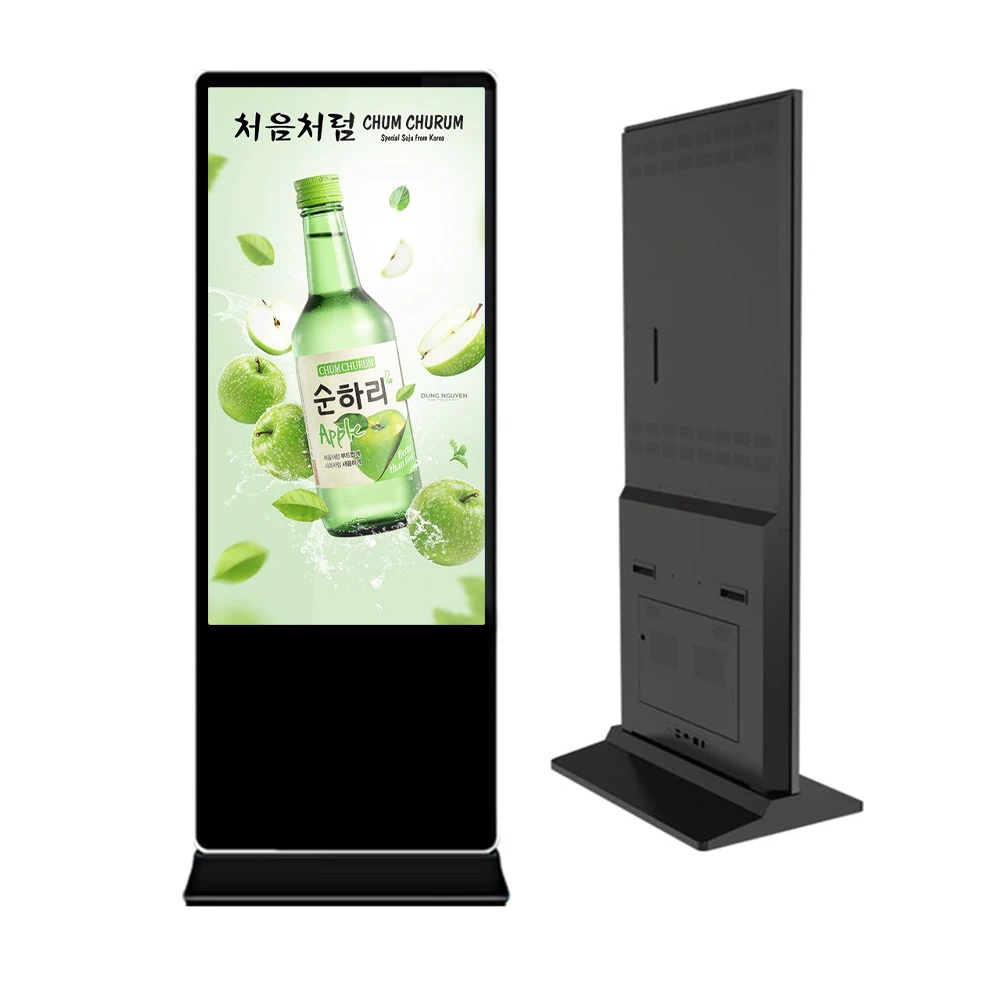 

Hot Selling 55 Inch Indoor Interactive Commercial Screen Digital Totem Lcd Advertising Display Menu Board for Restaurant