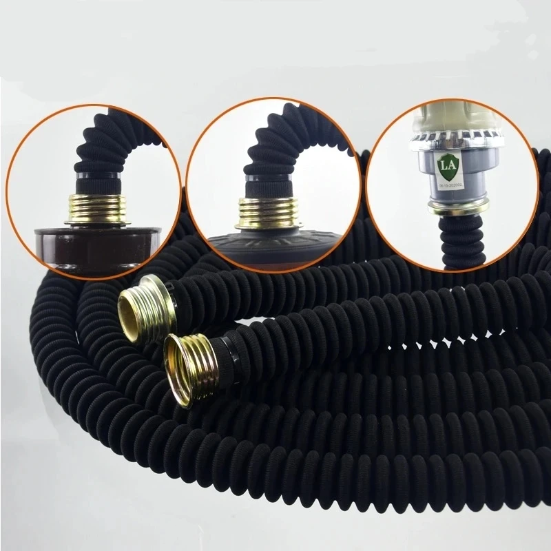 0.5M, 1M, 5M, 10M 40MM interface gas mask snorkel Wear resistant Anti-aging Gas mask and filter Connecting pipe