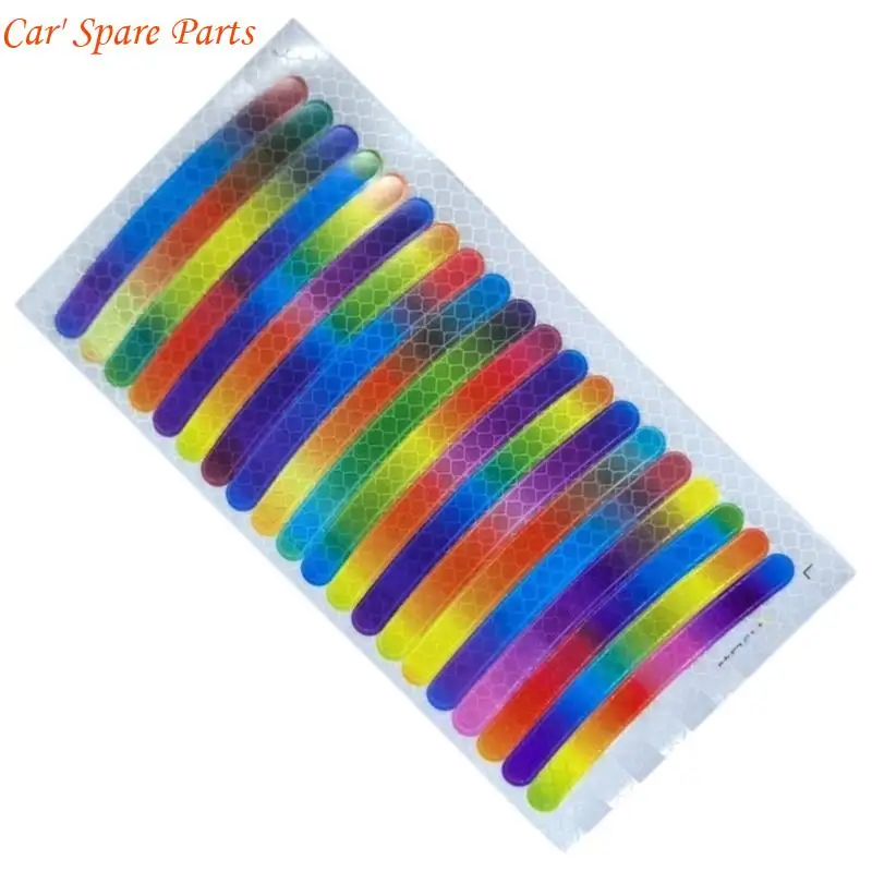 

Y4UA Ночная безопасность Предупреждающие наклейки Ступица колеса автомобиля Светоотражающая наклейка Наклейка на диски для шин