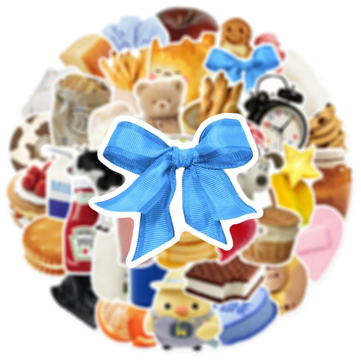 

50PCS Cute Cartoon Stickers Korean Ins Style Food Decals For Fridge Scrapbook Notebook Laptop Waterproof Sticker Kids Toys Gifts