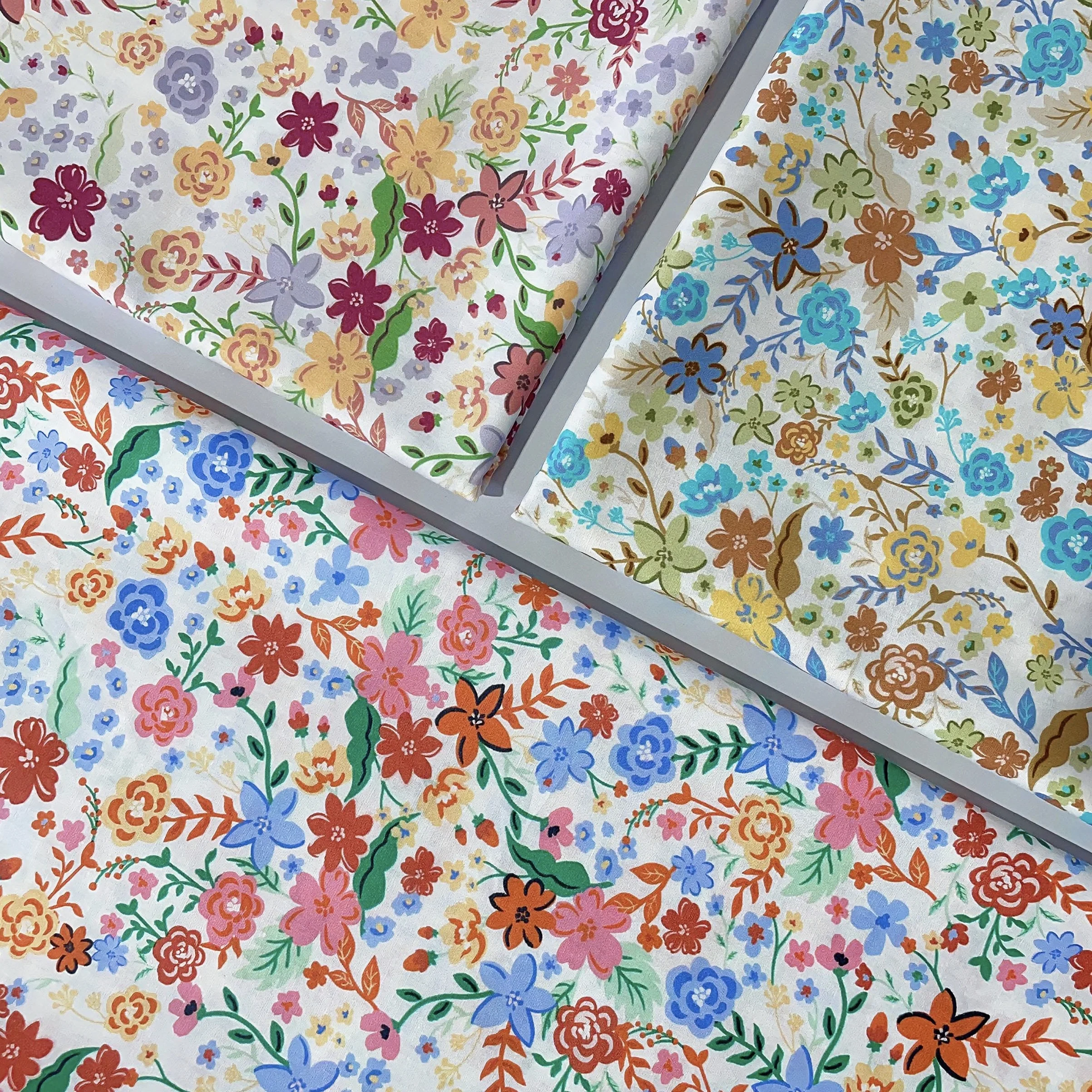 

Винтажная цветочная 100% хлопчатобумажная ткань в ассортименте, красочные цветочные принты, мягкий материал для шитья, квилтинга, поделки своими руками, бохо, дом