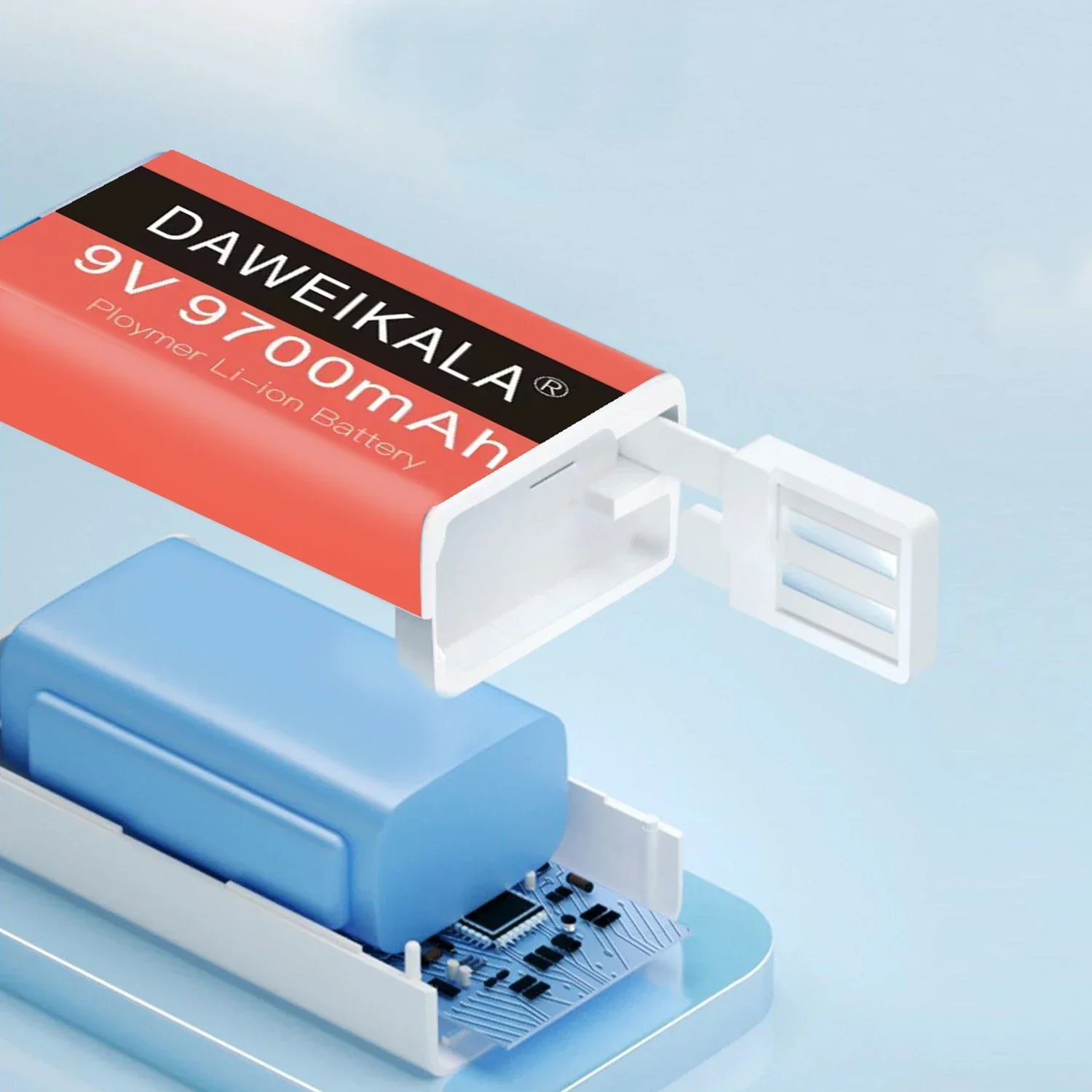 Batería recargable para multímetro de juguete, pila de litio de 9V, 9700mAh, Micro USB, micrófono de Control remoto, carga rápida