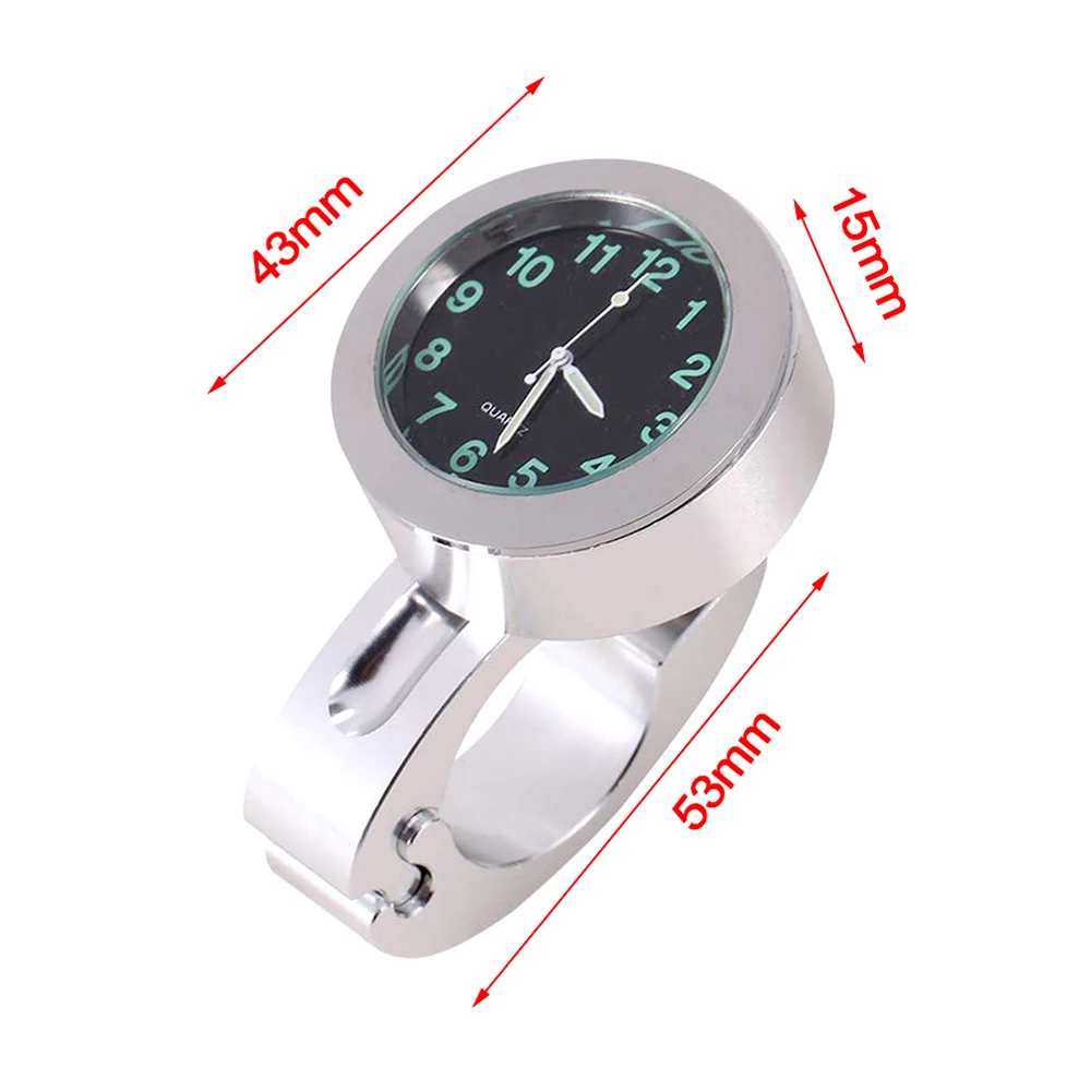 Universal 7/8 22-25MM Motorcycle Handlebar Quartz Clock For Kawasaki Z400 650 900 Versys 300 650 1000 Vulcan S W800 Accessories