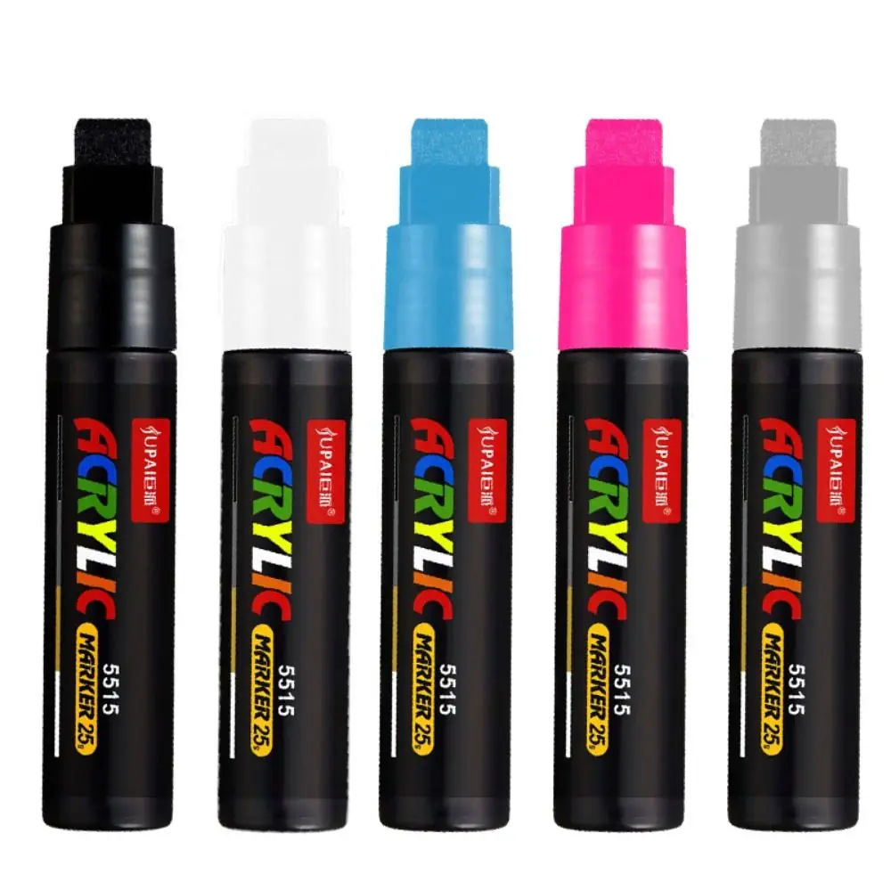 Large Capacity Acrylic Marker Pen 3 in 1 Pen Head 8MM/15MM Line Width Advertising Poster Markers Water-Based Ink Sunscreen