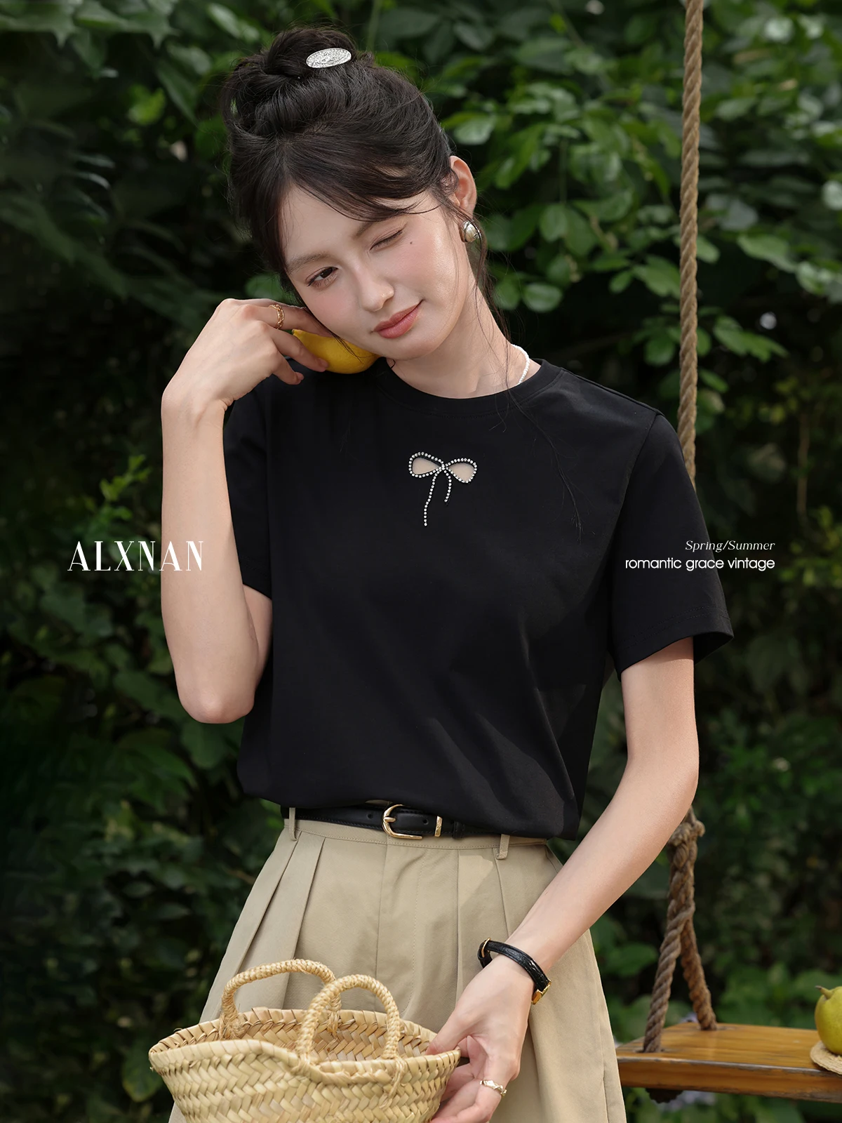 

Простая универсальная футболка с круглым вырезом для женщин, летний дизайн, свободный крой, модный повседневный хлопковый топ для дам