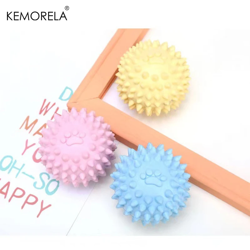 Pet Dog Paw Print Thorn Ball TPR Interactive Chew Toy for Small Dogs Bite Resistant Molar Teeth Training Supplies