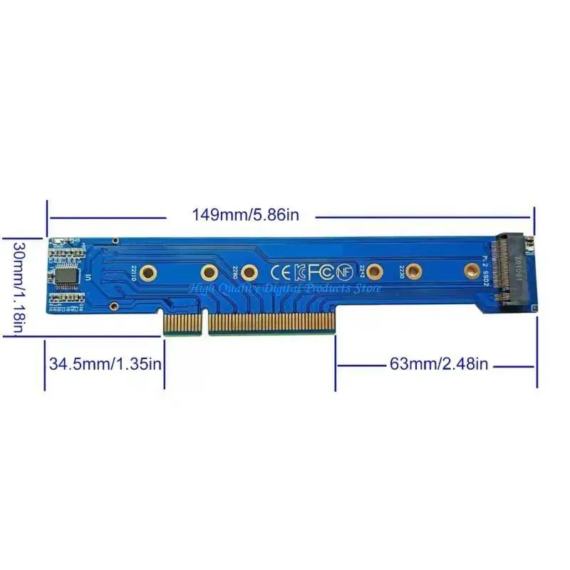 u2je pcie adapter card pcie3.0 4.0x8 لـ 1U chassis to 2 nvme M.2 NGFF SSD Adapter