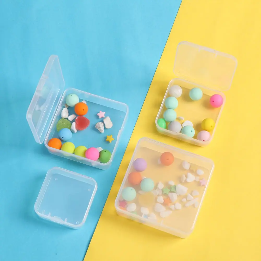 Plastic Fishing Tools Accessories Square Jewelry Beads Container Transparent Storage Box Small Items Case Packing Boxes