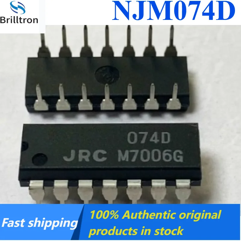 5-20PCS NJM074D JRC074 Quad J-FET Input Operational Amplifier Brand New Original in Stock , Fast Shipping.