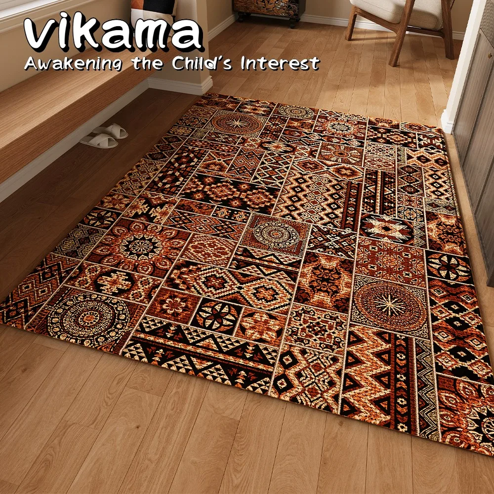 

VIKAMA 2025 New Ethnic-Style Doormat, Non-Slip Entryway Rug, Suitable for Hallway, Kitchen, and Bathroom Floors carpet