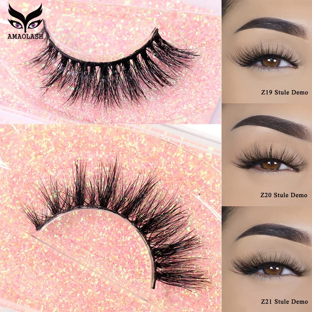 แต่งหน้าขนตา 3D Mink Lashes นุ่ม Wispy ปริมาณธรรมชาติยาวขนตาปลอม Eye Lashes ขนตาปลอมแต่งหน้า Z01