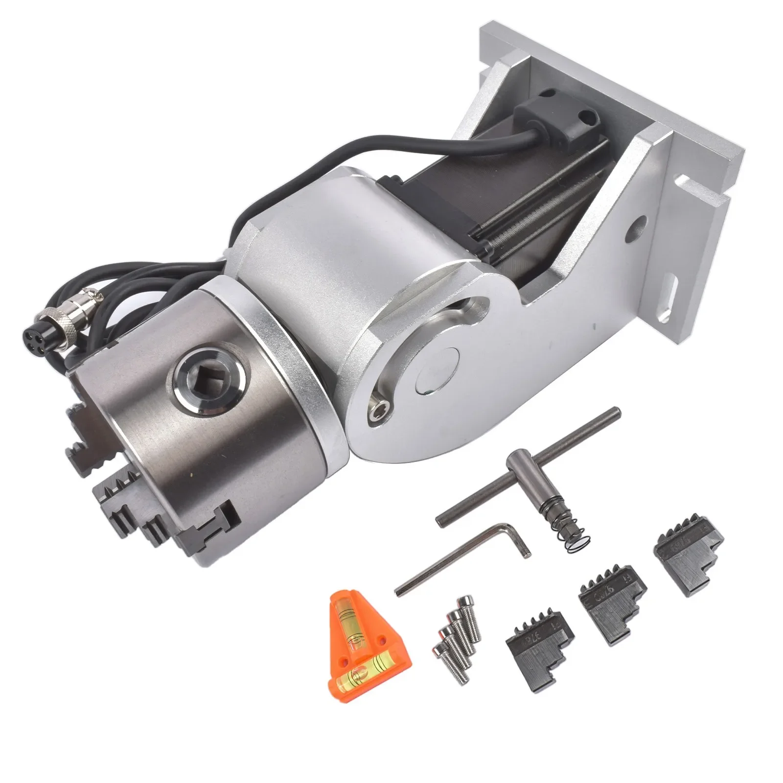 AP02 80mm Lathe Rotary Chuck D80 Rotary Axis For Fiber Laser Engraver Carving Machine Power Tool Parts & Accessories view 5