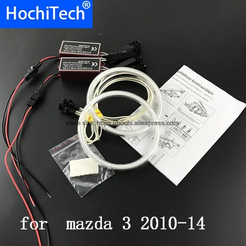 

Для Mazda 3 2010 2011 2012 2013 2014 HochiTech Ccfl комплект ангельских глаз белые 6000k Ccfl кольца фара