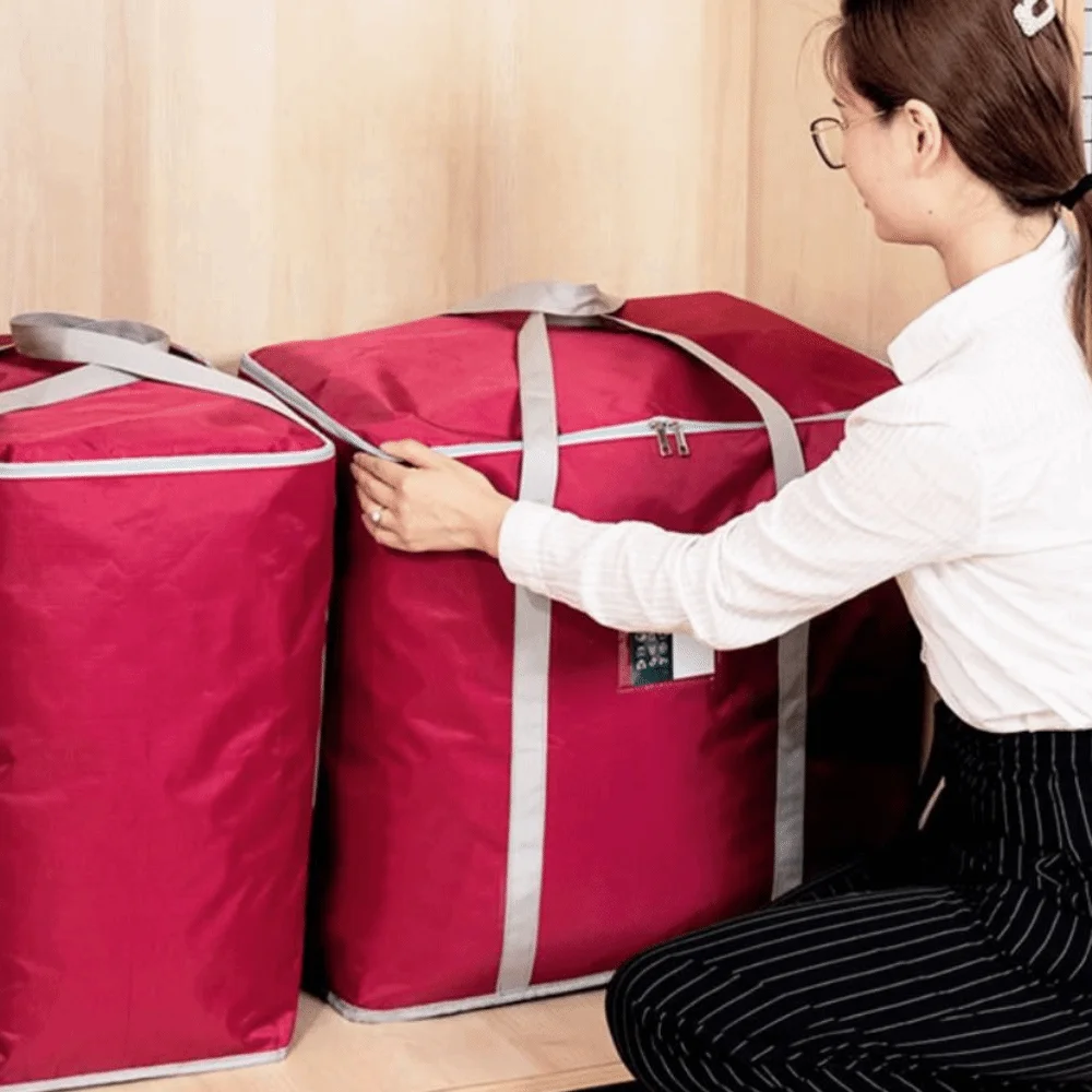 Borsa per bagagli da viaggio durevole Borsa portaoggetti pieghevole lavabile impermeabile Borsa per organizzare abbigliamento in tessuto Oxford a prova di umidità