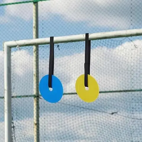 قطعتان من أهداف تدريب كرة القدم القابلة للتعديل - لوحات تدريب أهداف كرة القدم المحمولة لتدريبات الرماية، مادة TPE متينة