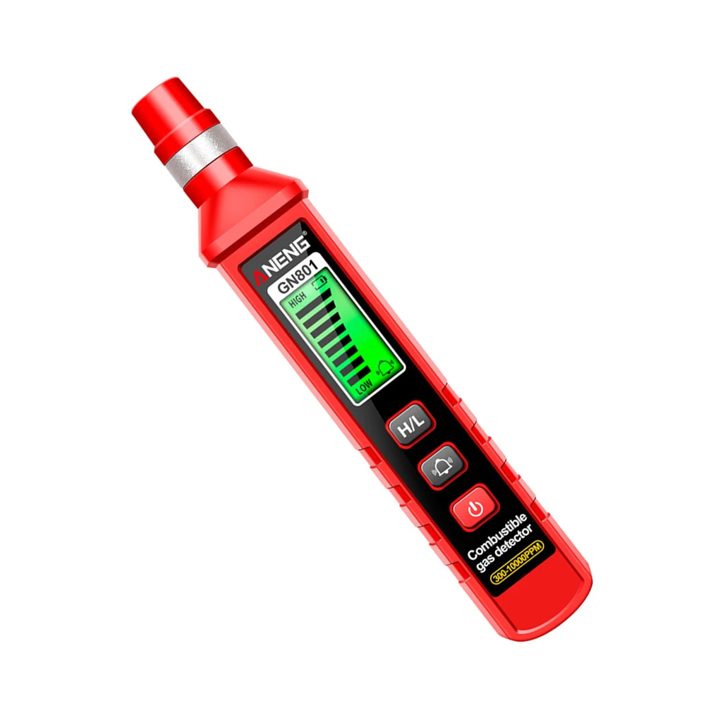 Combustible Gas Detectors Portable Gas Leak Detector 300-10000PPM Gas Sniffer LCD Display Sound Alarm Gas Tank Leak Test Tool
