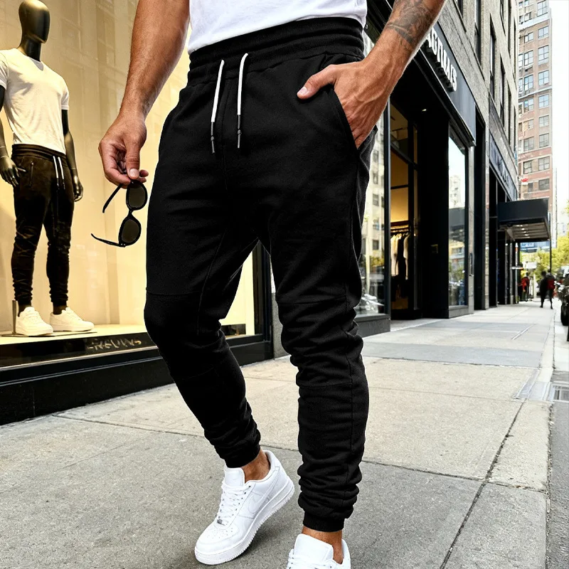 

Men's Slim Fit Joggers Elastic Waist Drawstring Casual Athletic Pants with Pockets