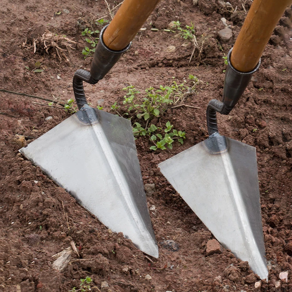 

Plowing Hoe Triangle Agricultural Land Turning Loose Soil Hoe Manual Plough Rake Hoe for Household Garden Vegetable Planting