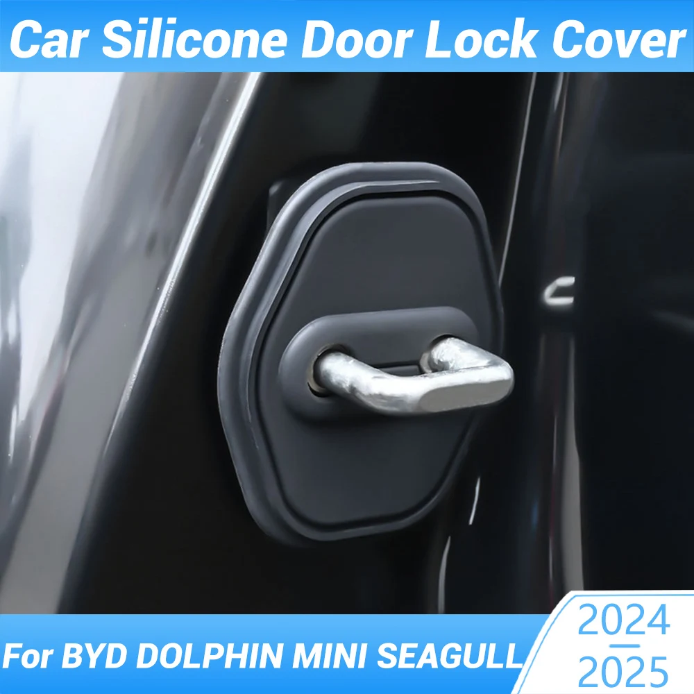 

Car Door Mute Damping Cushion Door Lock Buckle Door Anti-collision Protective Cover For BYD DOLPHIN MINI SEAGULL 2024 2025