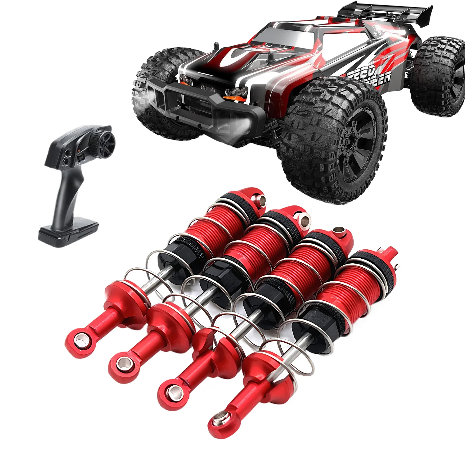 RCGOFOLLOW Front Rear Shock Absorber Smooth Rc Front Rear Shock Absorber For 1/16 H16 16207 16208 16209 16210 Crawler