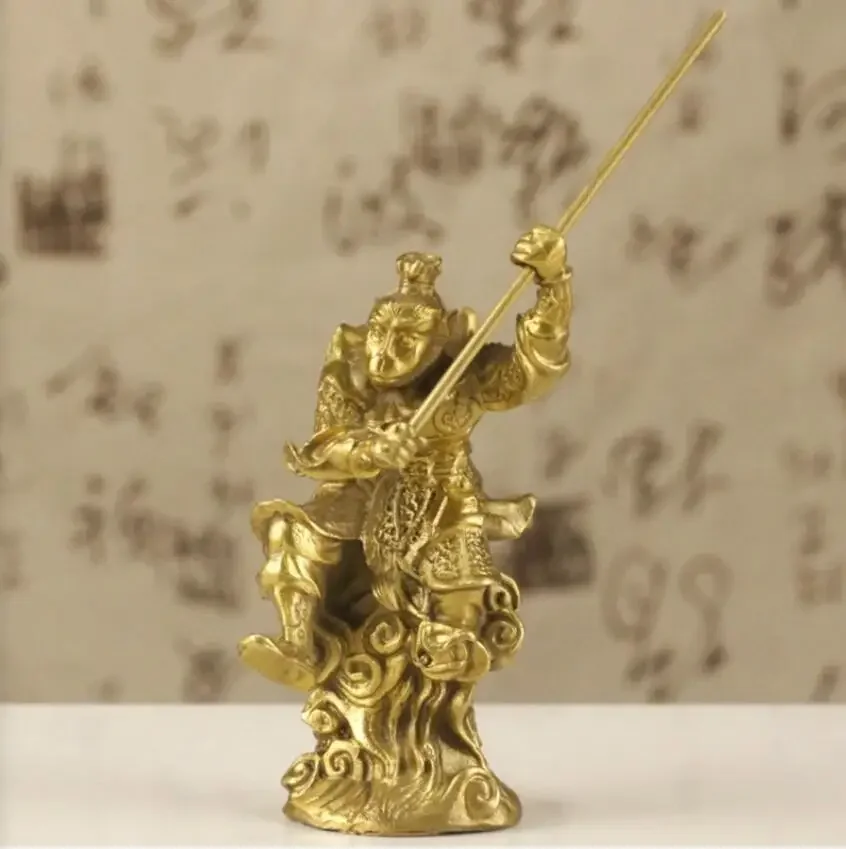 Bronze Sun Wukong Decoration Bronze Dou Defeats Buddha Qi Tian Da Sheng Metal Crafts Buddha Statue