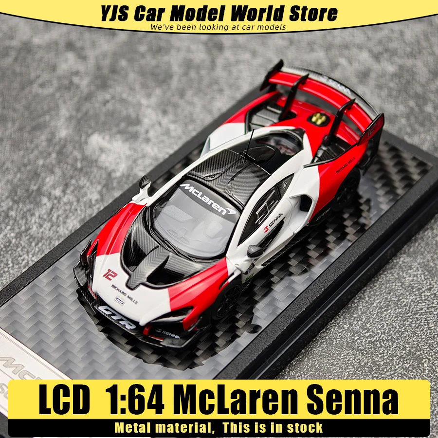 lcdダイキャストモデル-1-64スケール-新型マクラーレン・セナgtrカーモデル-静態ディスプレイピース-ホリデーギフトコレクション
