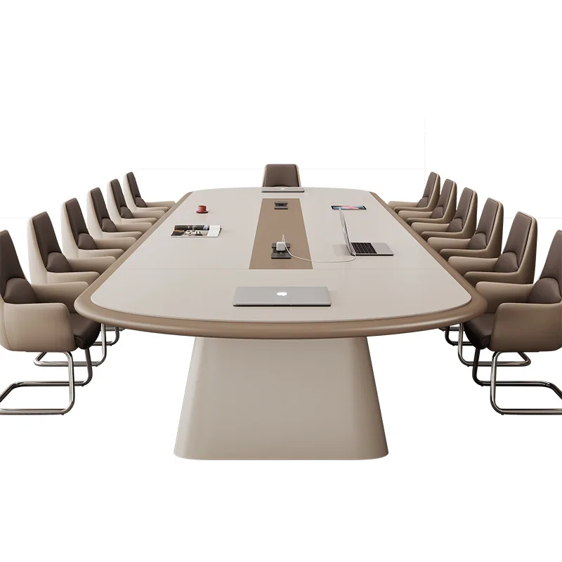 

Conference table, long table, simple modern paint, high-end office, large meeting to negotiate long office table and chair