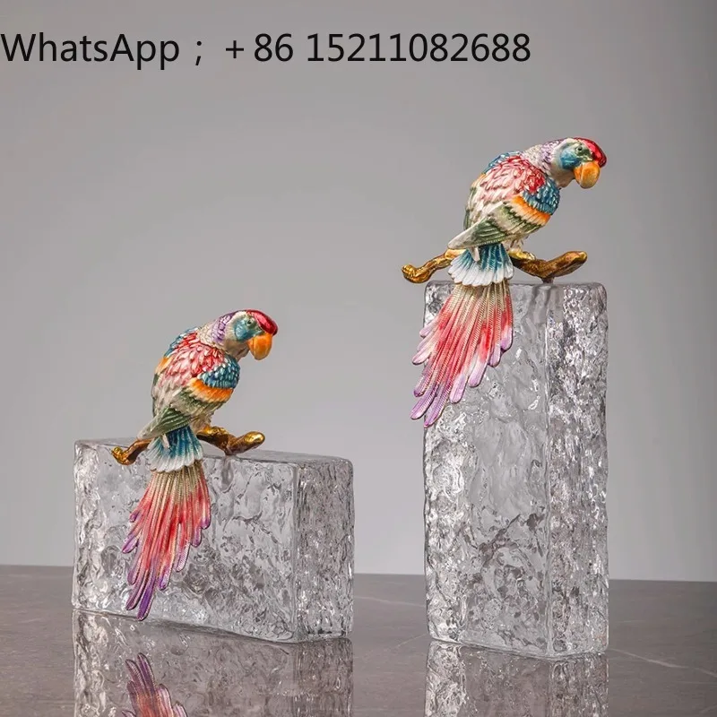 SCY parrot high-end atmospheric ornament living room light luxury TV cabinet home decoration