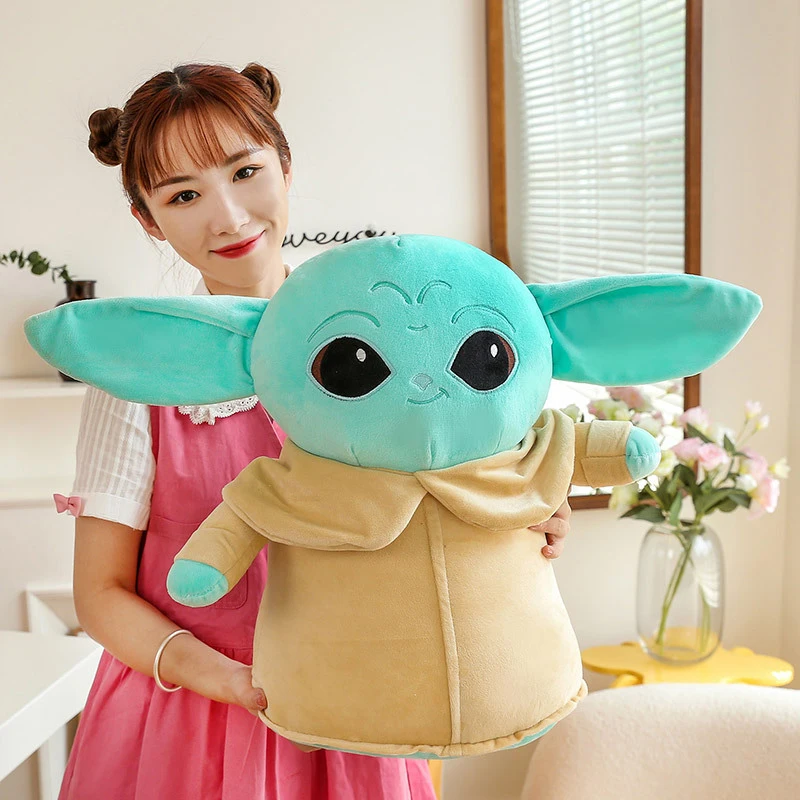 30-65cm Baby Yoda Plush Toys Mandalorian Grogu Cartoon Kawaii Plushie Anime Birthday Pillow Stuffed Gift for Childrens Xmas - view 2