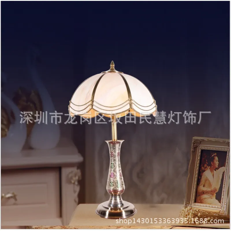 Modern Glass Table Lamp with Copper Base for Hotel Desk Lighting Elegant Bedside Reading Light Fixture Home Decor Wholesale